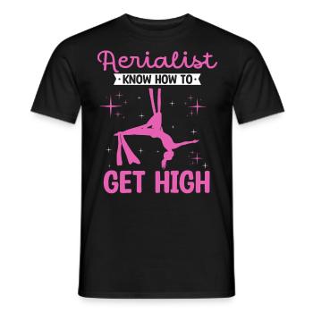 Air winner. Air silk - Men's T-Shirt - black - Front - AI Model Male 178 light (178cm)