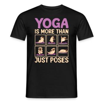 Yoga Is More Than Just Poses Mops Hund - Männer T-Shirt - Schwarz - Vorne - AI Model Male 178 light (178cm)