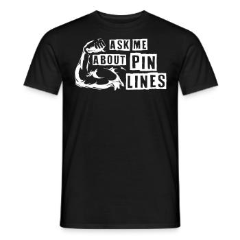 Bras de fer, bras de fer, rotation du poignet - T-shirt homme - noir - Devant - AI Model Male 178 light (178cm)