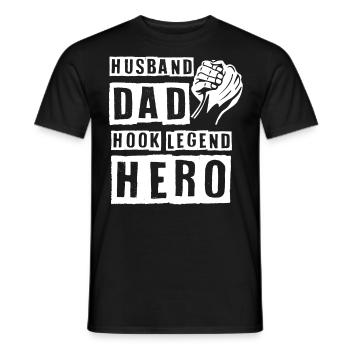 Bras de fer, bras de fer, rotation du poignet - T-shirt homme - noir - Devant - AI Model Male 178 light (178cm)