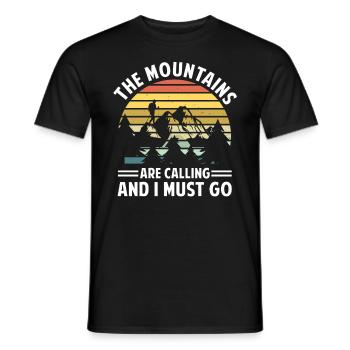 Montagne Montagnes Alpes Nature Alpinisme - T-shirt homme - noir - Devant - AI Model Male 178 light (178cm)