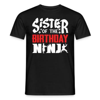 Birthday of the Ninja, Ninja, - Men's T-Shirt - black - Front - AI Model Male 178 light (178cm)