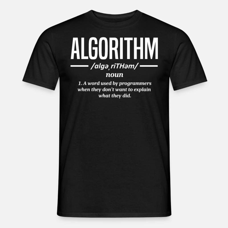 Programmeur d’algorithmes, codage, encodeur - T-shirt homme - noir