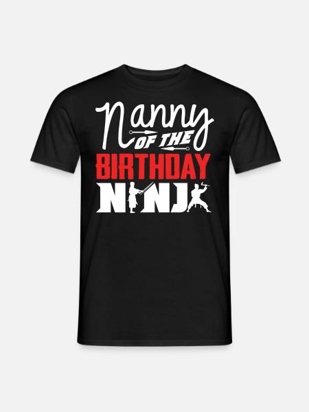 Birthday of the Ninja, Ninja, - Men's T-Shirt - black