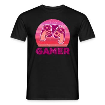Gamer Gamer Gaming Play PC Controller - T-shirt homme - noir - Devant - AI Model Male 178 light (178cm)