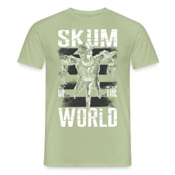 Skum Of The World - Men's T-Shirt - sage - Front - AI Model Male 178 light (178cm)