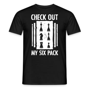chess, chess player, chess quote - Men's T-Shirt - black - Front - AI Model Male 178 light (178cm)