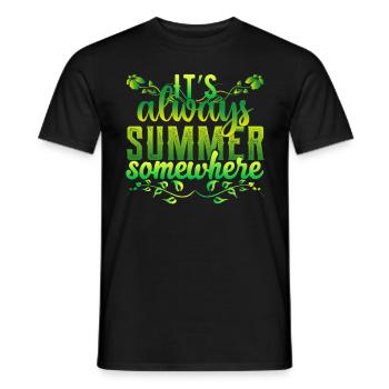 C’est toujours l’été quelque part - T-shirt homme - noir - Devant - AI Model Male 178 light (178cm)