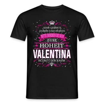 Eure Hoheit Valentina betritt den Raum - Männer T-Shirt - Schwarz - Vorne - AI Model Male 178 light (178cm)
