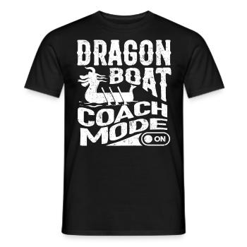 Dragon Boat Coach mode on - Men's T-Shirt - black - Front - AI Model Male 178 light (178cm)