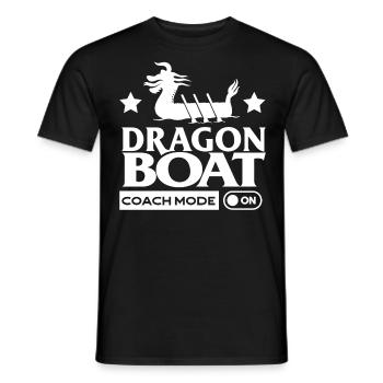 Dragon Boat Coach mode on - Men's T-Shirt - black - Front - AI Model Male 178 light (178cm)