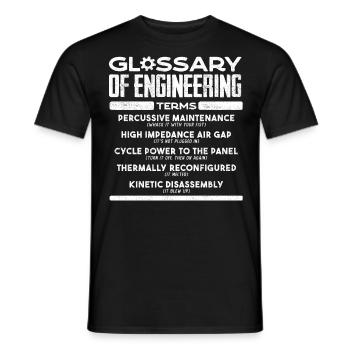 Glossar Of Engineering - Männer T-Shirt - Schwarz - Vorne - AI Model Male 178 light (178cm)