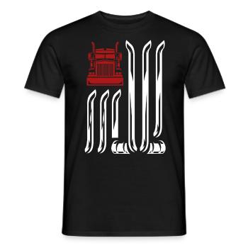 LKW -Fahrer US -Flagge - Männer T-Shirt - Schwarz - Vorne - AI Model Male 178 light (178cm)