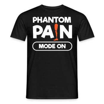 Prothèse de jambe, prothèse, amputé, amputation - T-shirt homme - noir - Devant - AI Model Male 178 light (178cm)