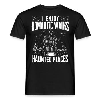Ghost Hunter, EMF meter, thermal camera - Men's T-Shirt - black - Front - AI Model Male 178 light (178cm)