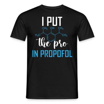 Anesthesia, Anesthesiologist, Anesthesiology - Men's T-Shirt - black - Front - AI Model Male 178 light (178cm)