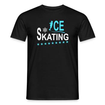 Schlittschuhlaufen iceskating Wintersport - Männer T-Shirt - Schwarz - Vorne - AI Model Male 178 light (178cm)