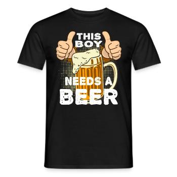 Beer Beer Drinkers Young Brewery - Men's T-Shirt - black - Front - AI Model Male 178 light (178cm)