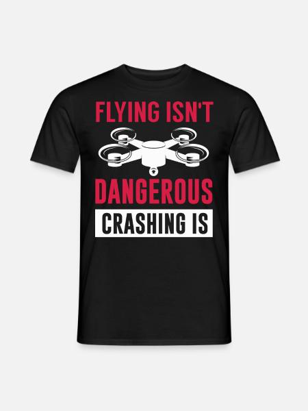 Drone pilot, aerial drone, multicopter, - Men's T-Shirt - black