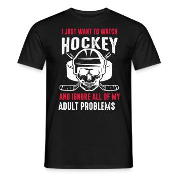 Hockey sur glace - T-shirt homme - noir - Devant - AI Model Male 178 light (178cm)