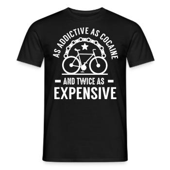 Mountain bike - Men's T-Shirt - black - Front - AI Model Male 178 light (178cm)