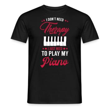 Pianiste, Instrument de musique, Pianiste - T-shirt homme - noir - Devant - AI Model Male 178 light (178cm)