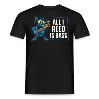 Fassoon, oboe, clarinet, music teacher - Men's T-Shirt - black - Front - AI Model Male 178 light (178cm)