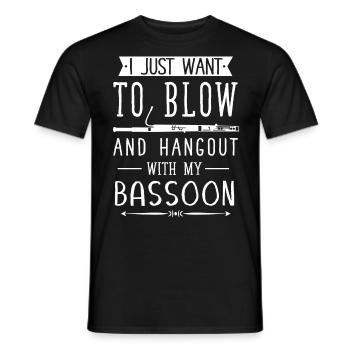 Fassoon, oboe, clarinet, music teacher - Men's T-Shirt - black - Front - AI Model Male 178 light (178cm)