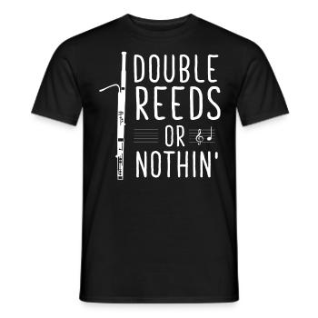 Fassoon, oboe, clarinet, music teacher - Men's T-Shirt - black - Front - AI Model Male 178 light (178cm)
