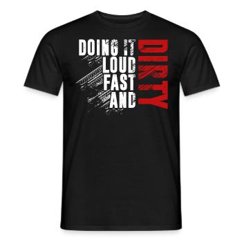 Dirt Track Racing, Motocross bikers, Motocross - Men's T-Shirt - black - Front - AI Model Male 178 light (178cm)