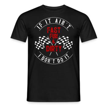 Dirt Track Racing, Motocross bikers, Motocross - Men's T-Shirt - black - Front - AI Model Male 178 light (178cm)