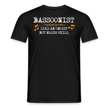 Fassoon, oboe, clarinet, music teacher - Men's T-Shirt - black - Front - AI Model Male 178 light (178cm)