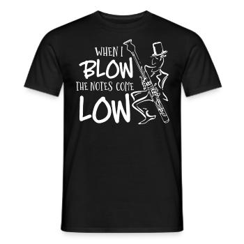 Fassoon, oboe, clarinet, music teacher - Men's T-Shirt - black - Front - AI Model Male 178 light (178cm)