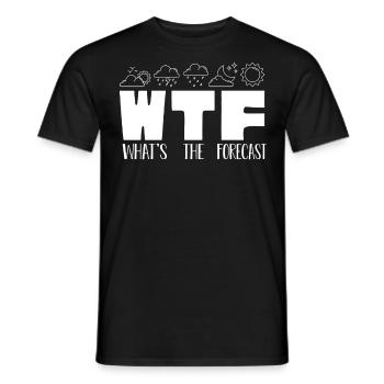 Quelles sont les prévisions, météorologue - T-shirt homme - noir - Devant - AI Model Male 178 light (178cm)