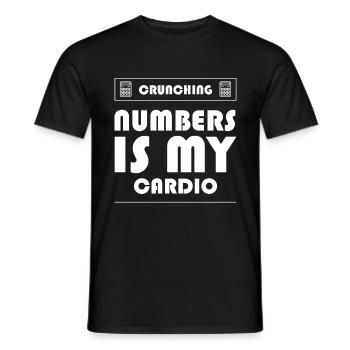 Crunching Numbers is My Cardio - Accountant Funny - Men's T-Shirt - black - Front - AI Model Male 178 light (178cm)