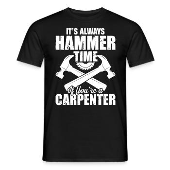 Charpentier, Cadeau de menuisier - T-shirt homme - noir - Devant - AI Model Male 178 light (178cm)