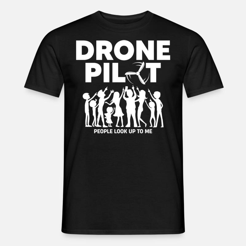 Drones, drones, drones volants - T-shirt homme - noir