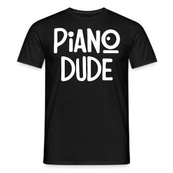 Piano, Pianiste - T-shirt homme - noir - Devant - AI Model Male 178 light (178cm)