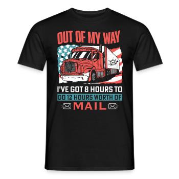 Postal delivery, postal workers - Men's T-Shirt - black - Front - AI Model Male 178 light (178cm)