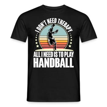Handball Handballer - Männer T-Shirt - Schwarz - Vorne - AI Model Male 178 light (178cm)