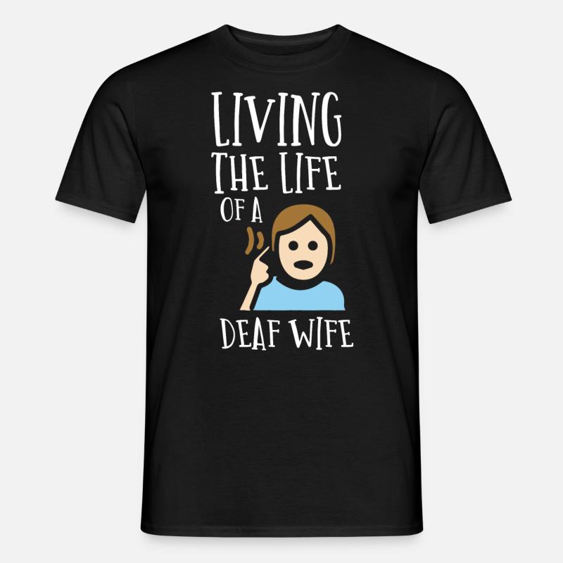 Deaf pride, hearing, disabled, deafness - Men's T-Shirt - black