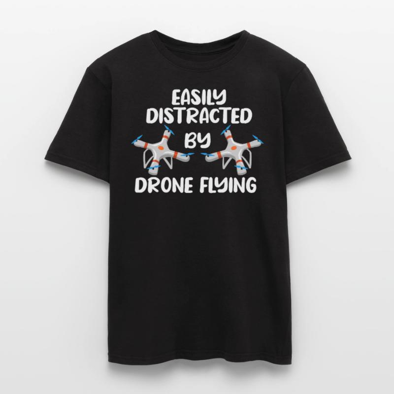 Vuelo de drones, drones, drones, modelos de aviones Camiseta hombre