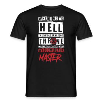 Hell and Master, Funny - Men's T-Shirt - black - Front - AI Model Male 178 light (178cm)