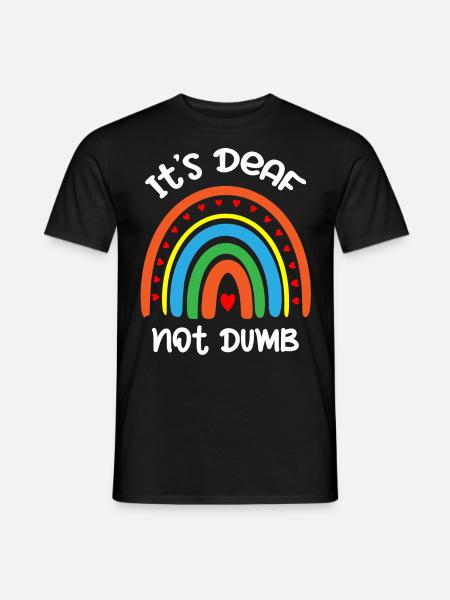 Deaf pride, hearing, disabled, deafness - Men's T-Shirt - black