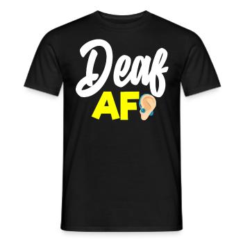 Deaf pride, hearing, disabled, deafness - Men's T-Shirt - black - Front - AI Model Male 178 light (178cm)