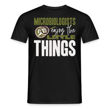 Microbiology, chemistry teacher, microbiologist - Men's T-Shirt - black - Front - AI Model Male 178 light (178cm)