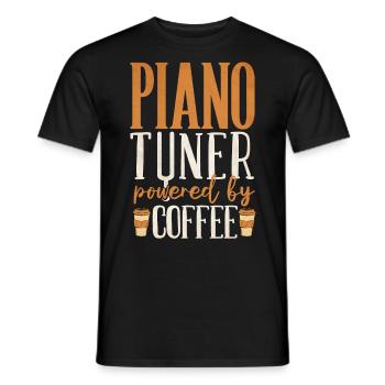 Piano player, piano teacher, pianist, - Men's T-Shirt - black - Front - AI Model Male 178 light (178cm)
