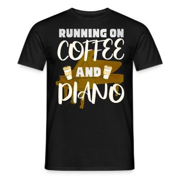 Piano player, piano teacher, pianist, - Men's T-Shirt - black - Front - AI Model Male 178 light (178cm)