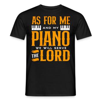 Piano player, piano teacher, pianist, - Men's T-Shirt - black - Front - AI Model Male 178 light (178cm)