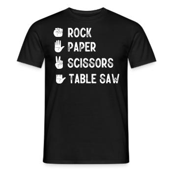 Charpentiers, menuisiers - T-shirt homme - noir - Devant - AI Model Male 178 light (178cm)